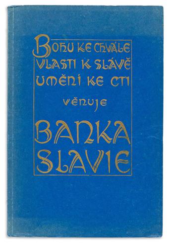 ALPHONSE MUCHA (1860-1939). BANKA SLAVIE. 9½x6¼ inches, 24¼x15¾ cm. Unie, Prague.